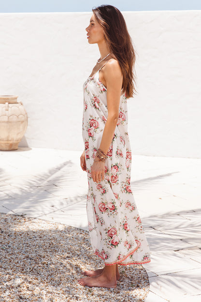 Leo Maxi Dress in Roza Flower Print