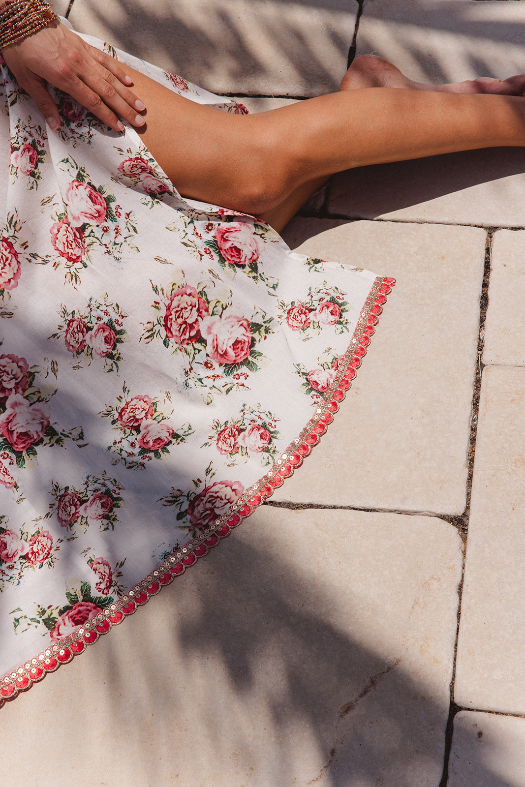 Leo Maxi Dress in Roza Flower Print