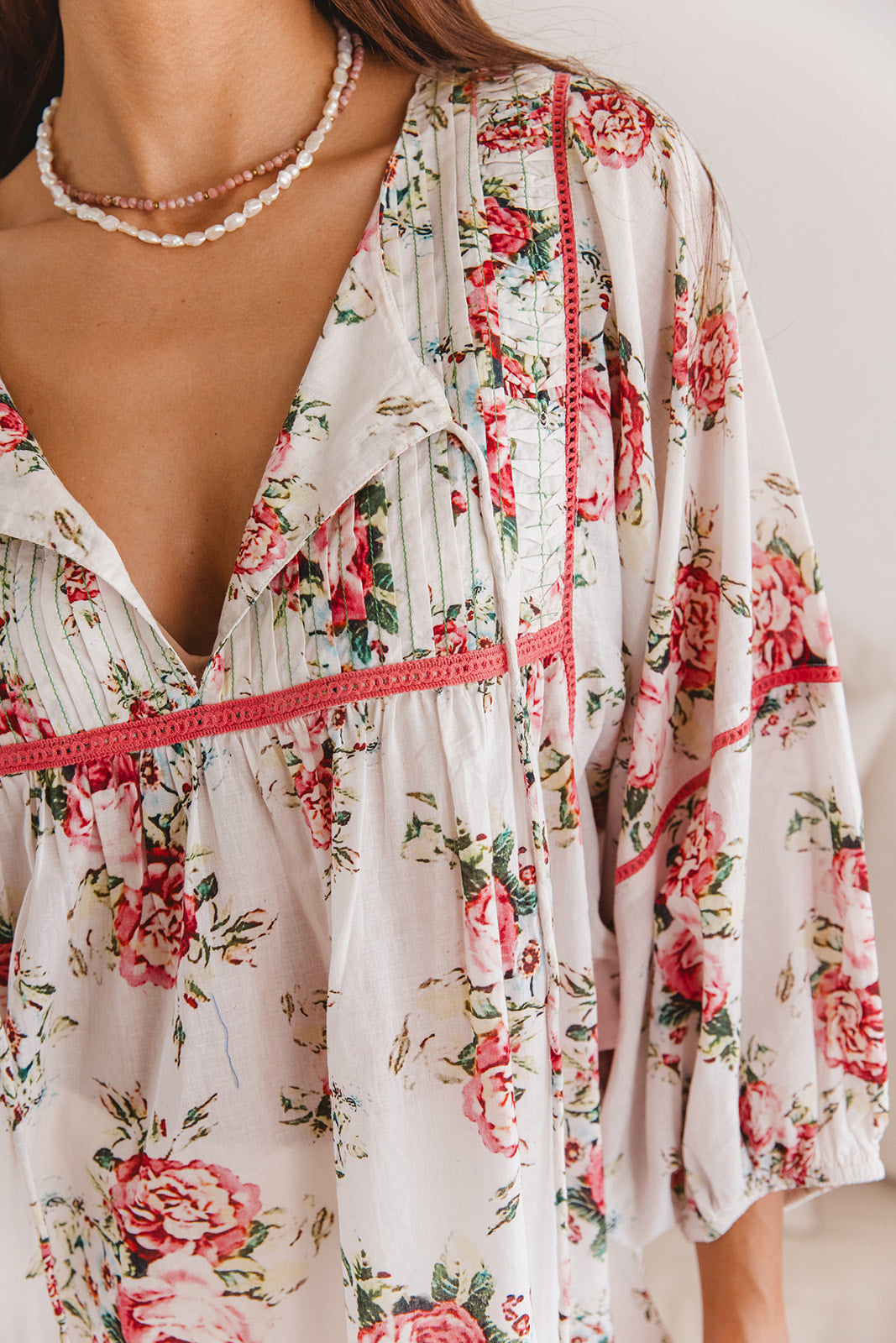 Byron Top in Roza Flower Print