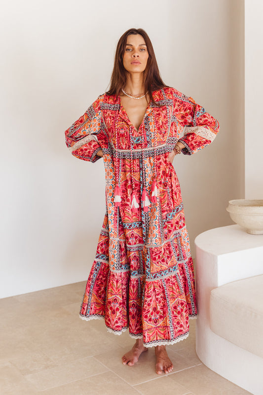 Boho Maxi in Temple Print
