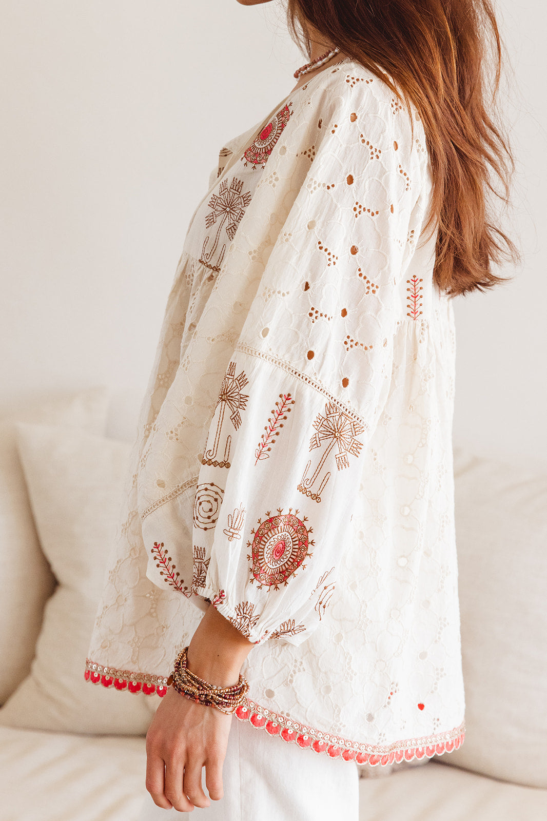 Byron Top in Temple Embroidery