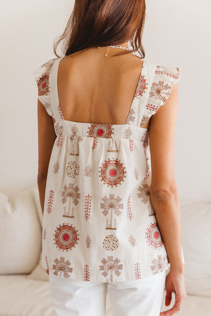 Kaya Top in Temple Embroidery