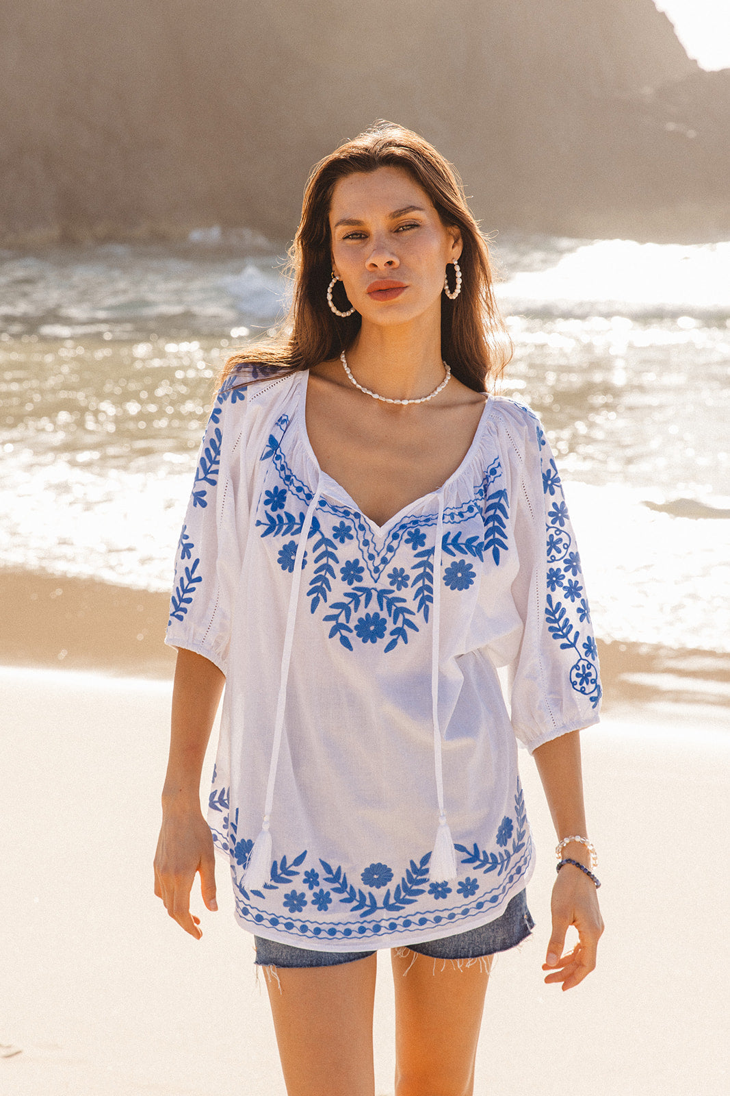Sydney Top - Sofia Aari Embroidery