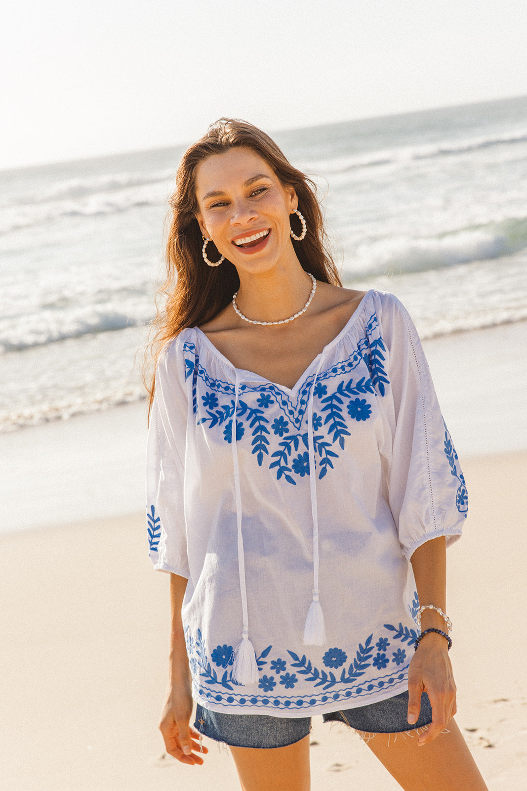 Sydney Top - Sofia Aari Embroidery