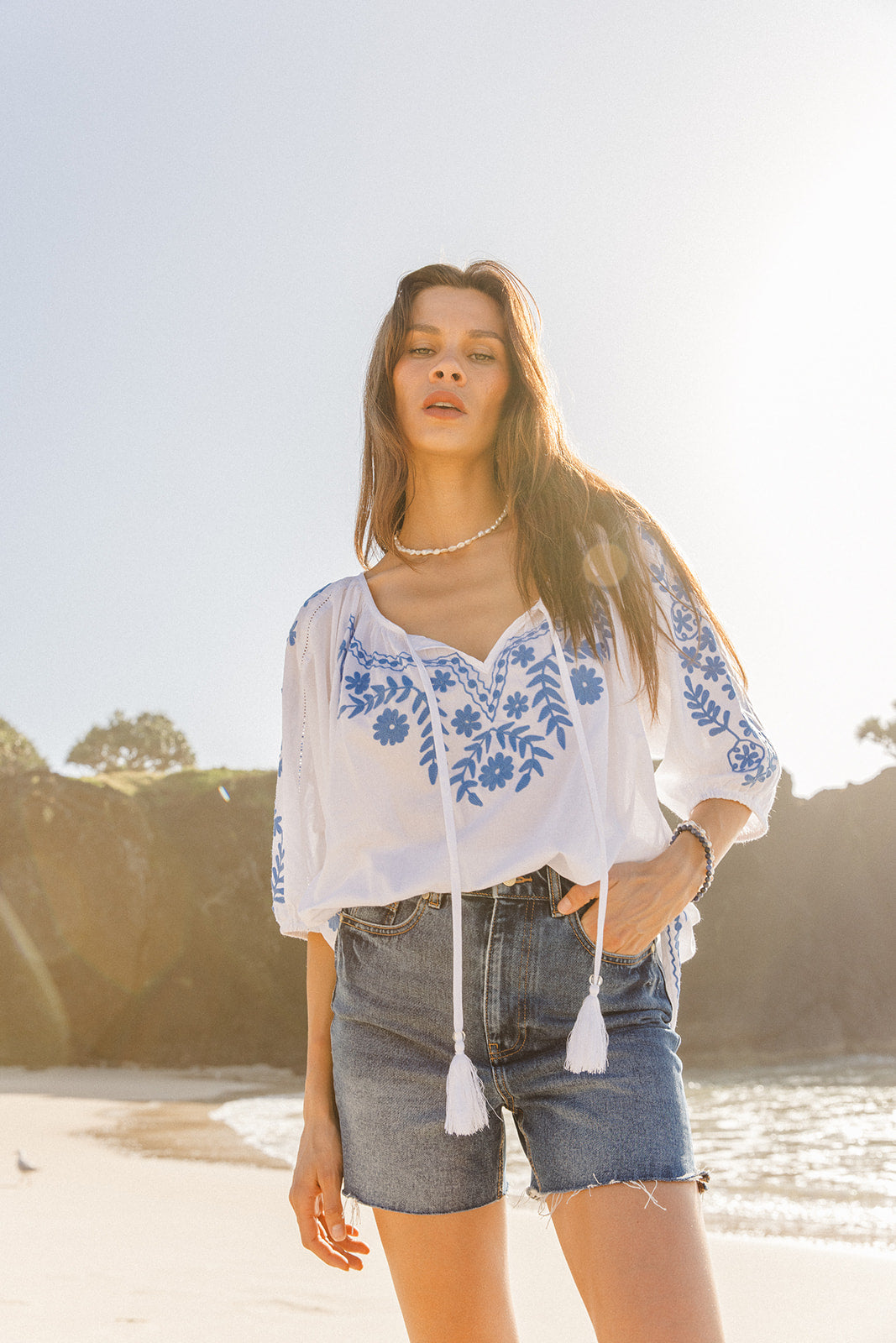 Sydney Top - Sofia Aari Embroidery