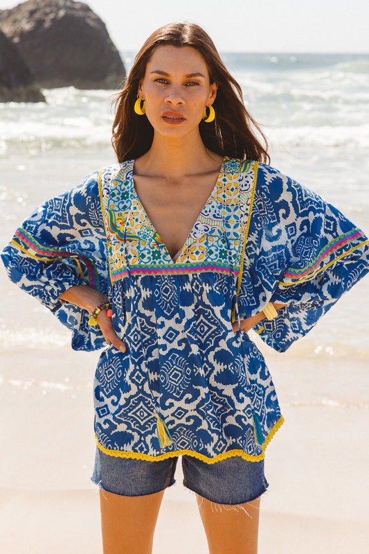 Byron Top - Dolce Amalfi Patch Print