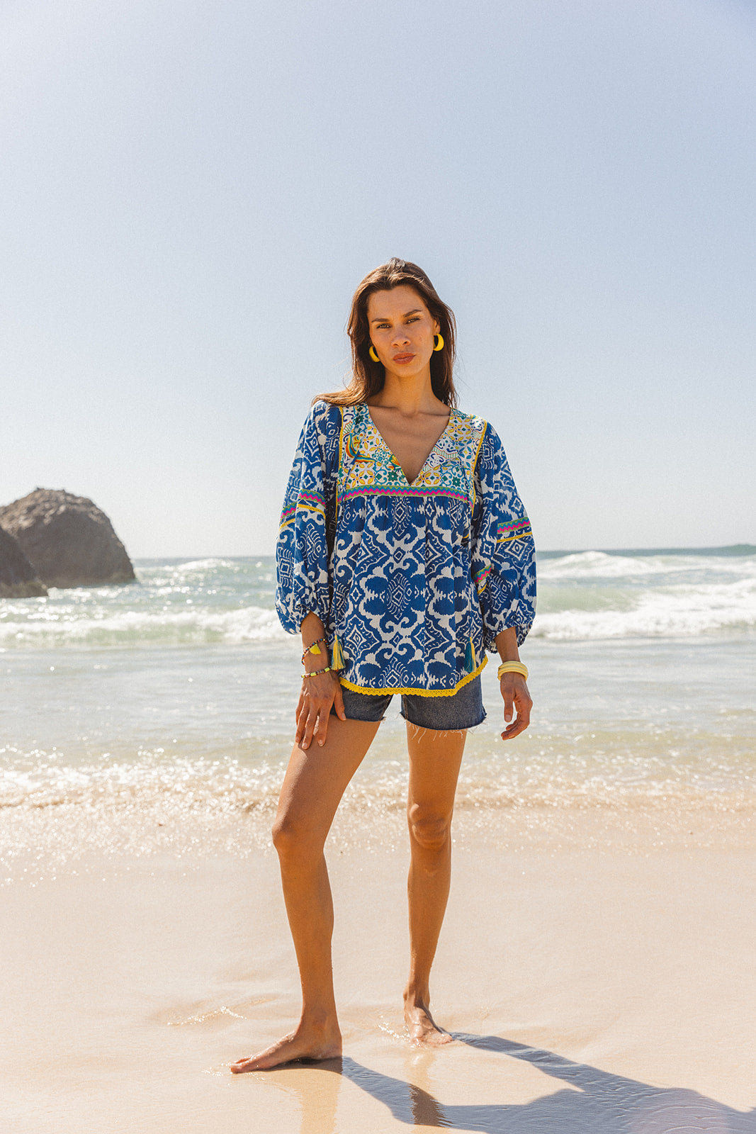 Byron Top - Dolce Amalfi Patch Print