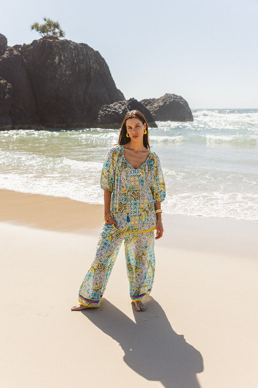 Sydney Top - Dolce Amalfi Patch Print