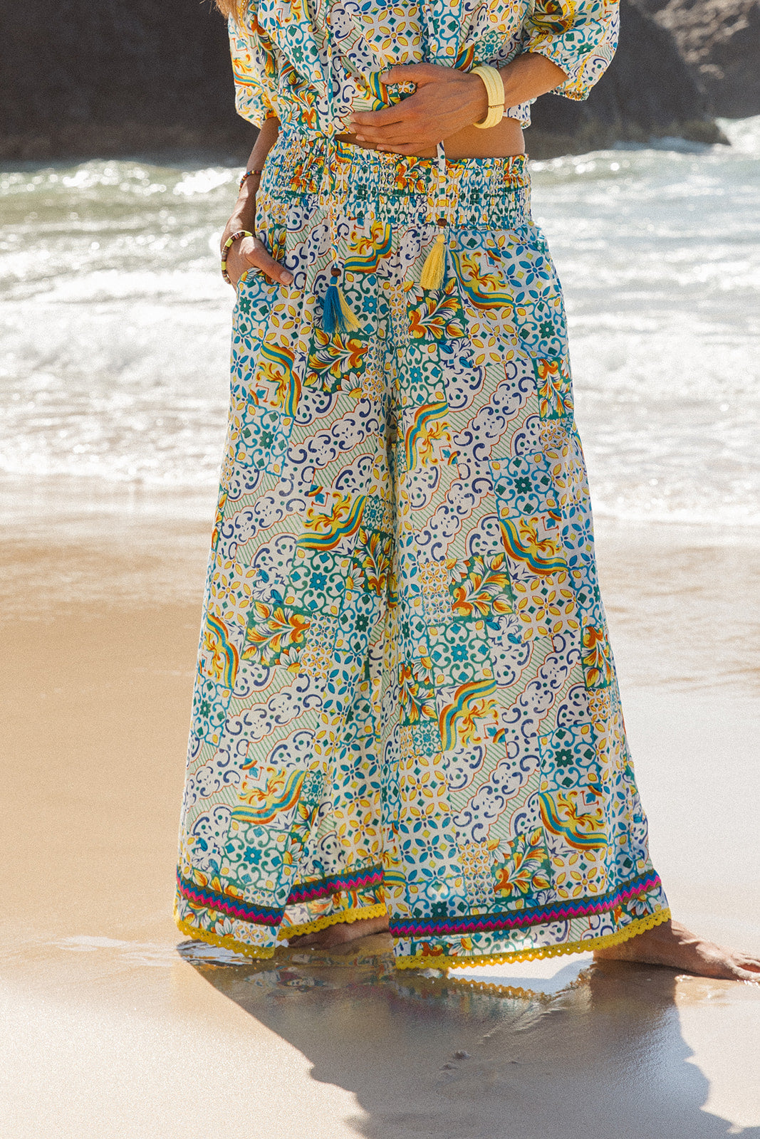 Palmas Pants - Dolce Amalfi Patch Print