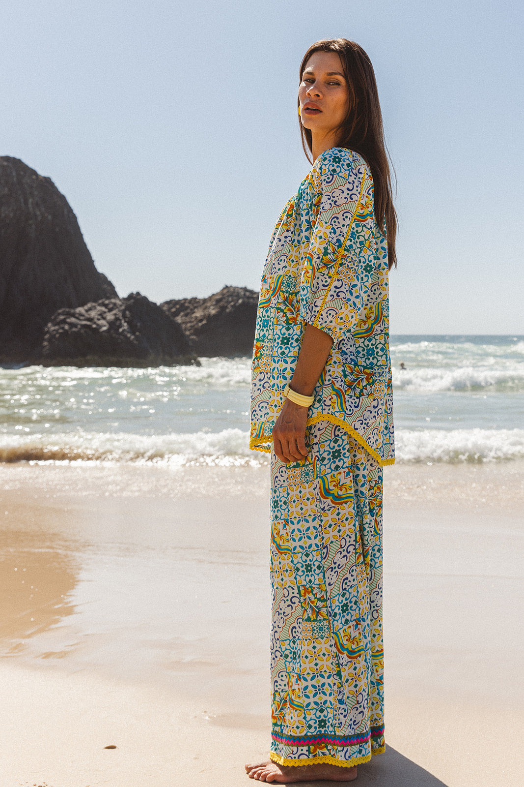 Palmas Pants - Dolce Amalfi Patch Print