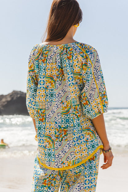 Palmas Pants - Dolce Amalfi Patch Print