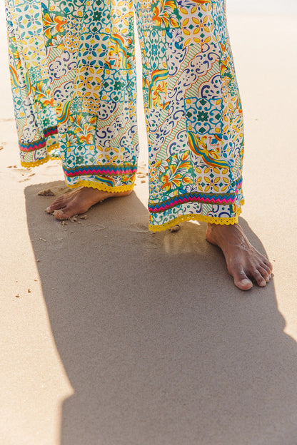 Palmas Pants - Dolce Amalfi Patch Print