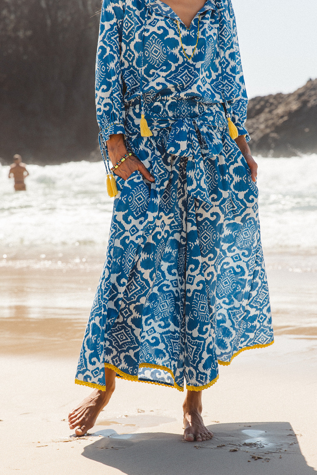 Santorini Top - Amalfi Print