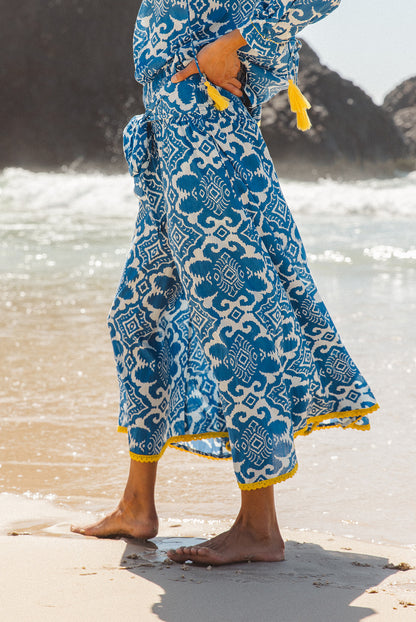 Santorini Top - Amalfi Print