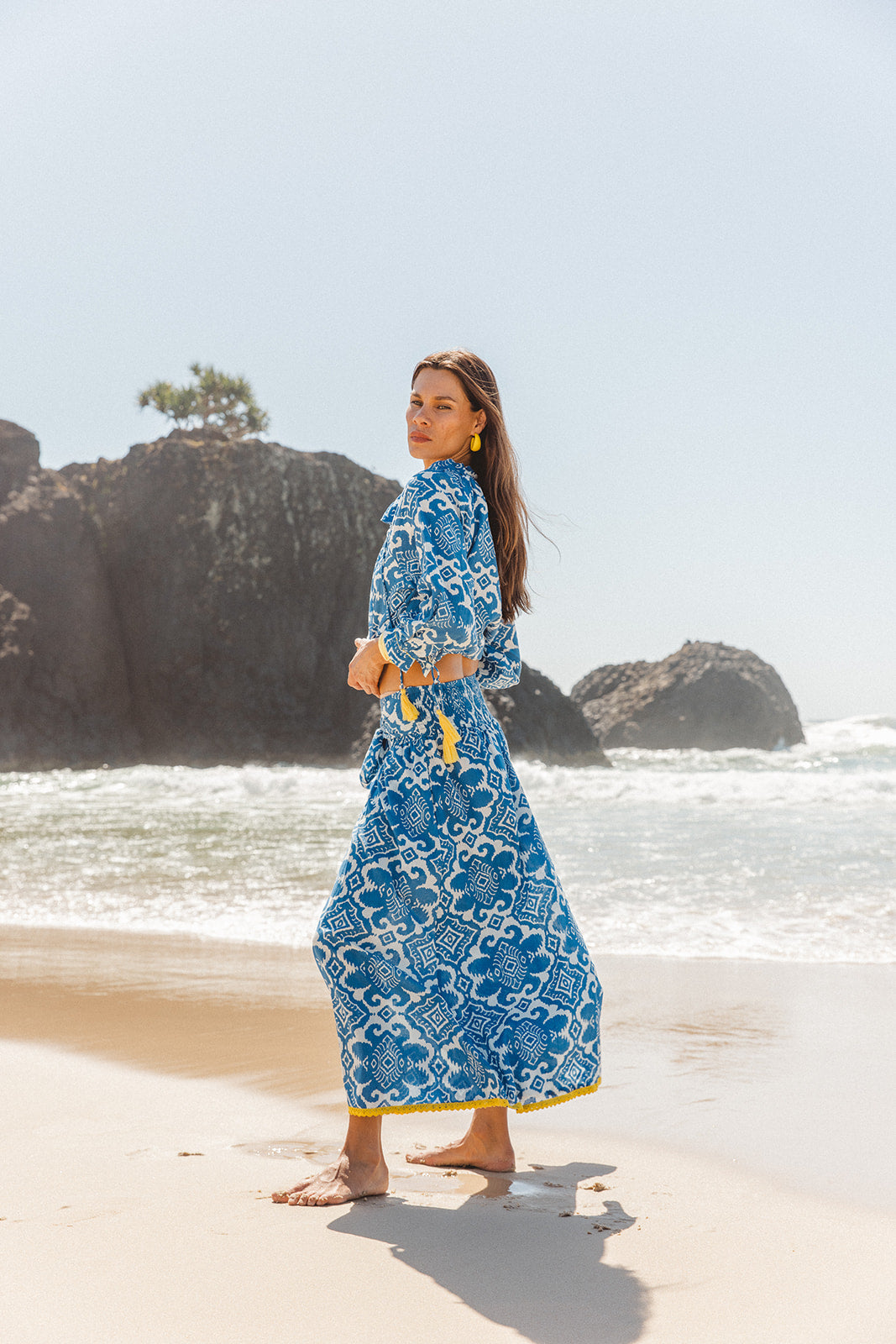 Santorini Top - Amalfi Print