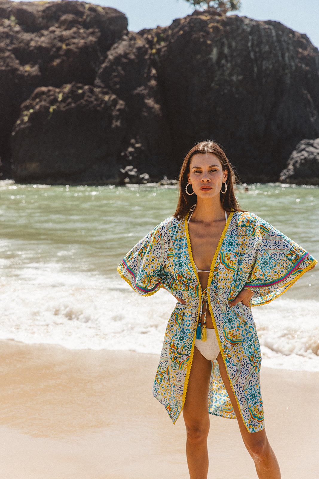 Fortuna Kaftan - Dolce Amalfi Patch Print