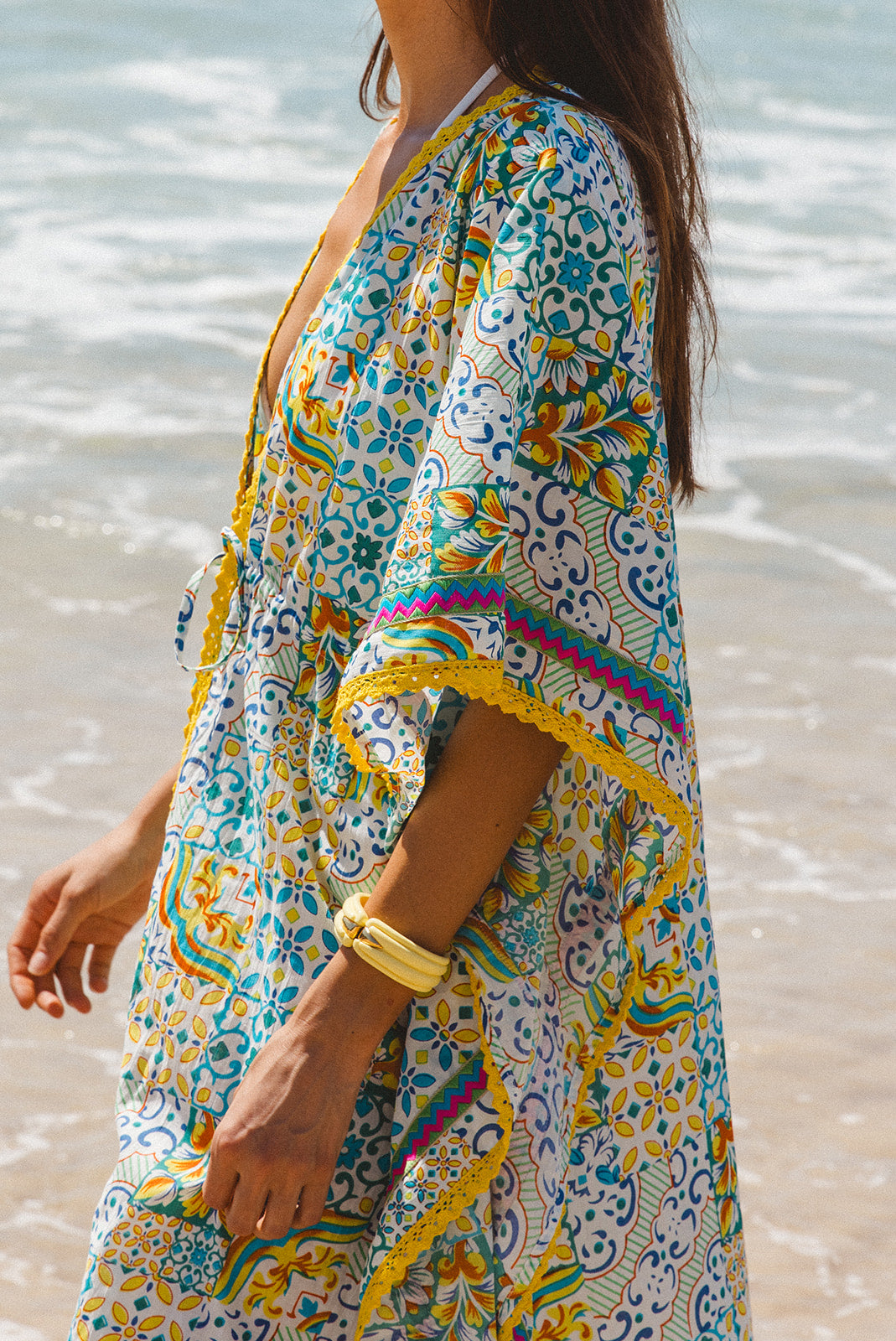 Fortuna Kaftan - Dolce Amalfi Patch Print