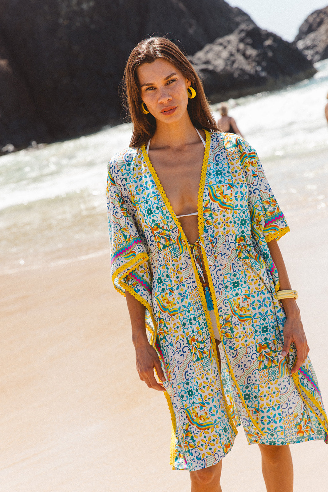 Fortuna Kaftan - Dolce Amalfi Patch Print