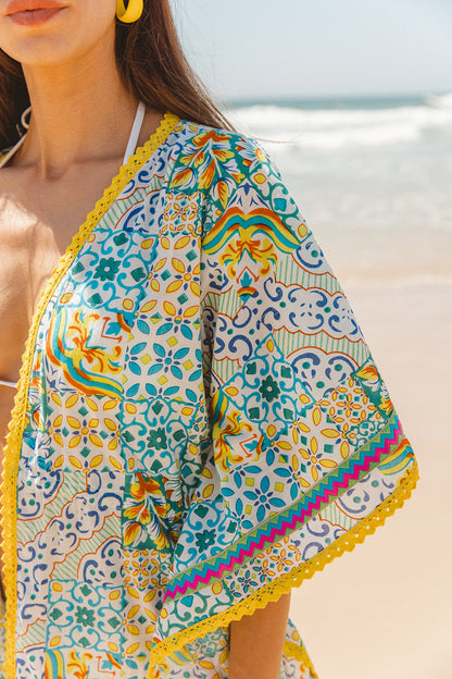 Fortuna Kaftan - Dolce Amalfi Patch Print