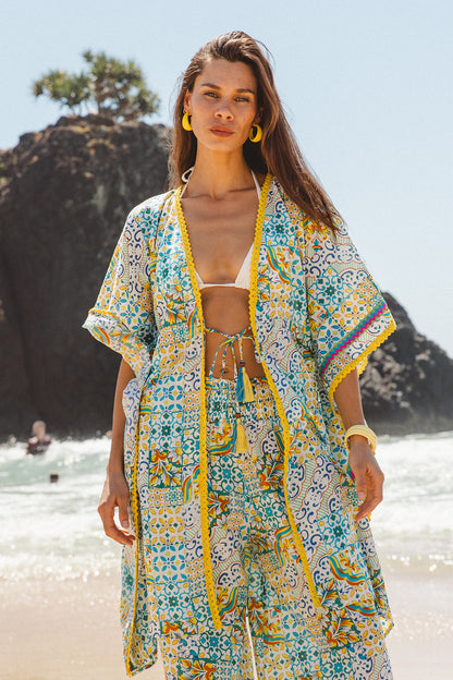 Fortuna Kaftan - Dolce Amalfi Patch Print