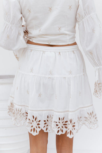 Diva Schiffli Short Skirt