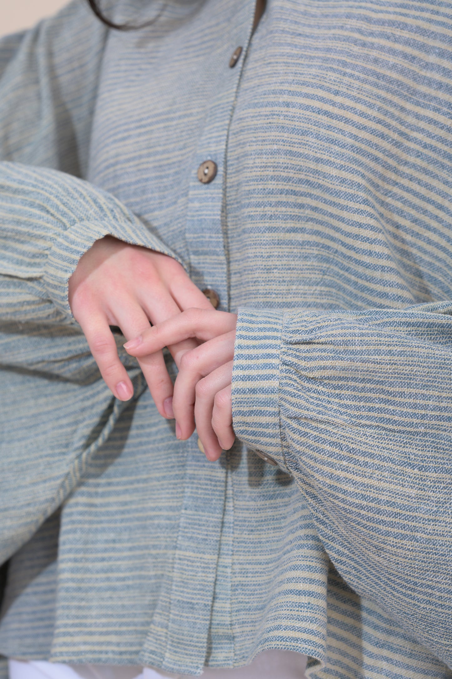 Oxford Shirt -  Ocean Pebble Stripe