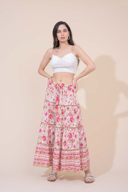 Diva Long Skirt - Florence Pink