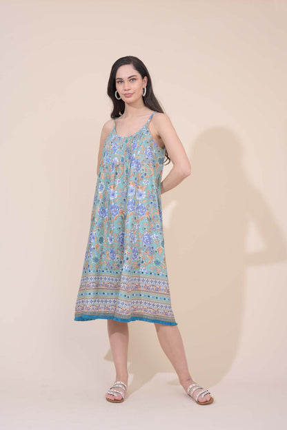 Carissa Midi Dress  - Florence Teal