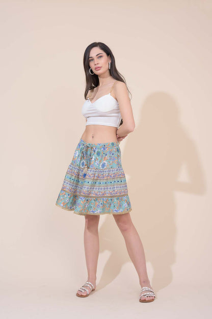 Diva Short Skirt  - Florence Teal