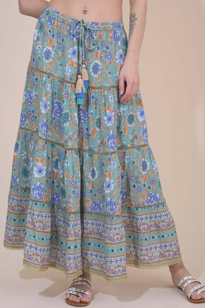 Diva Long Skirt - Florence Teal