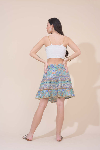Diva Short Skirt  - Florence Teal