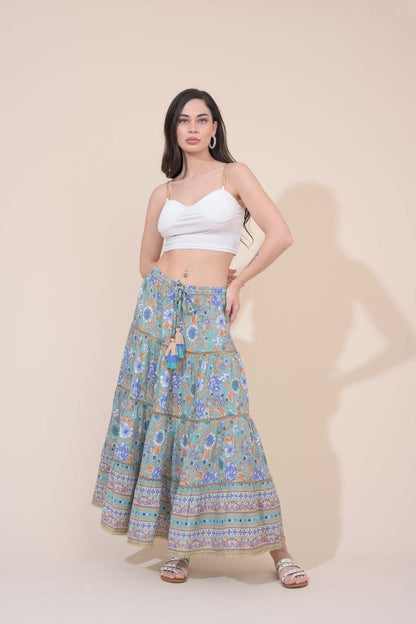 Diva Long Skirt - Florence Teal