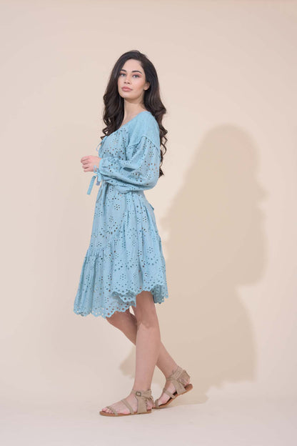 Corfu Dress  - Sky Blue