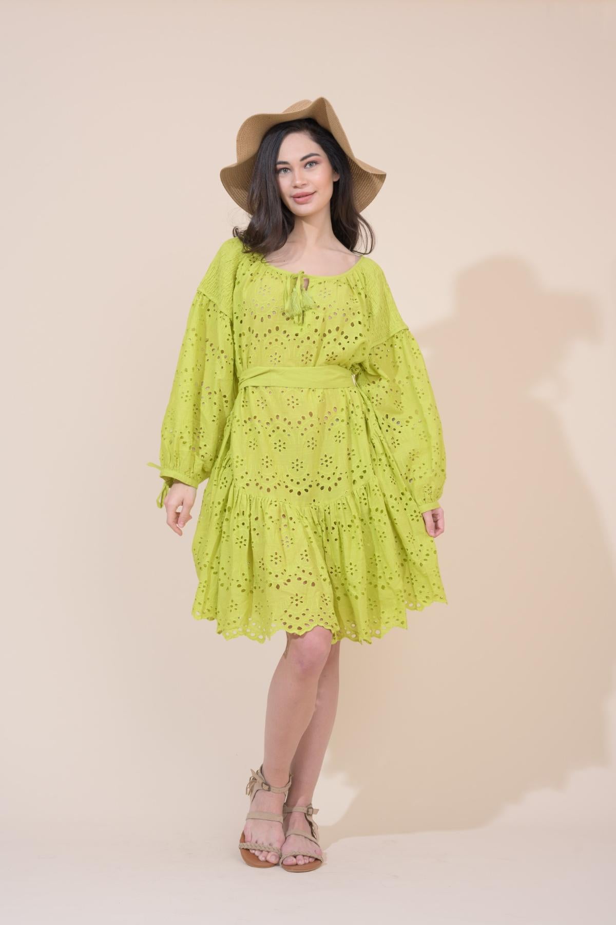 Corfu Dress  - Apple Green